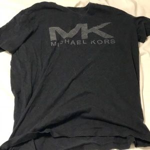 Black mk v neck tee